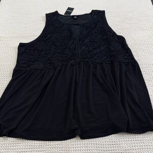 Women’s plus size Torrid Black Lace Sleeveless Blouse